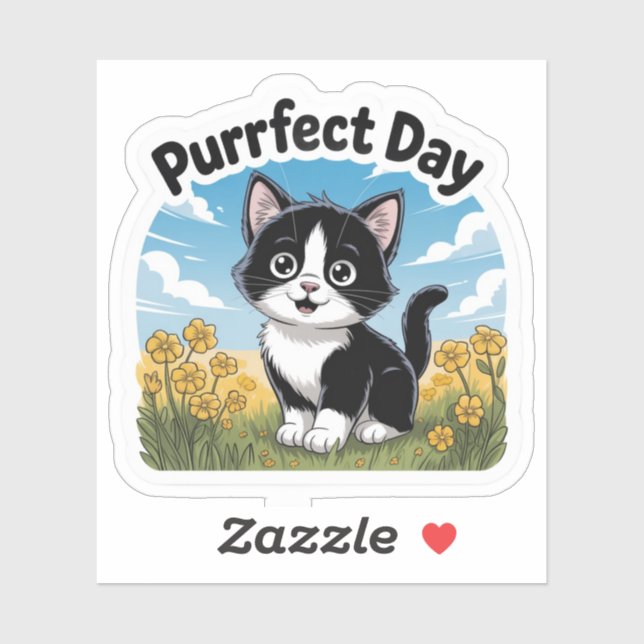 Perfect Day Kitten Sticker – Cosy & Cute (Sheet)