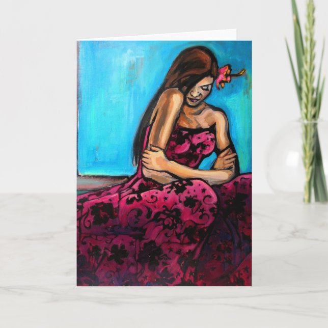 "Perfect Day" painting greeting card (Front)