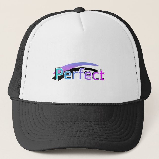 Perfect design on a black cap (Front)