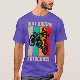 Perfect Dirt Racing Motocross With Rider Vintage T-Shirt