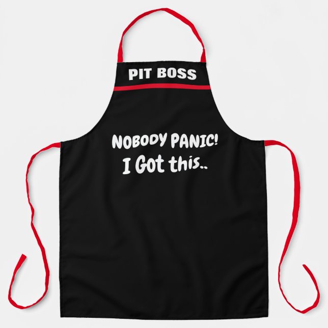 Perfect 'Don't Panic, I Got This' Funny Dad's Chef Apron (Front)