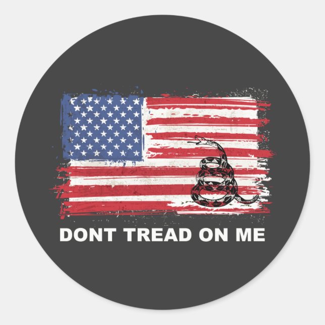 PERFECT "DONT TREAD ON ME" 13 STRIPES STICKER (Front)