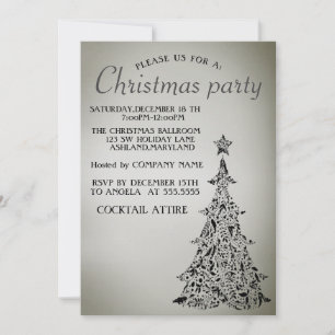 Perfect, Elegant, Beautiful Christmas Tree Invitat Invitation