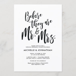 Perfect Elegant Wedding Rehearsal Dinner Invites