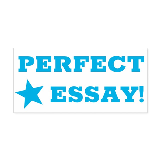 "PERFECT ESSAY!" Commendation Rubber Stamp (Design)