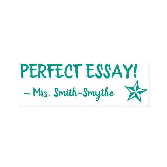 "PERFECT ESSAY!" Instructor Rubber Stamp (Design)
