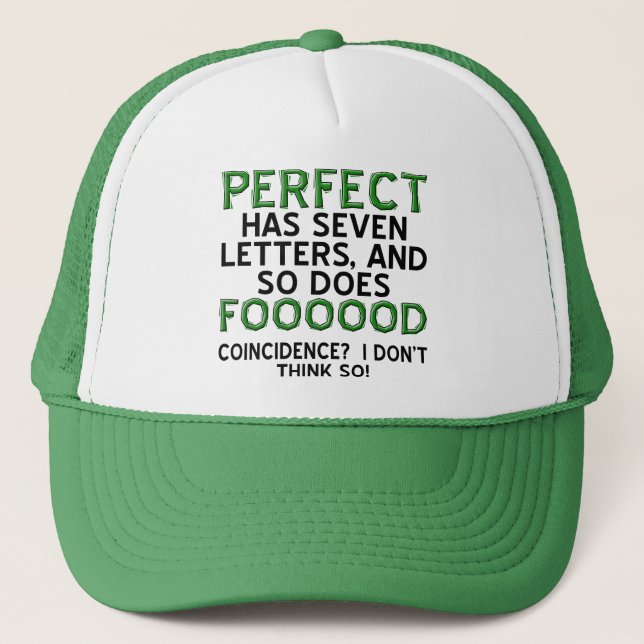 Perfect Food Funny Ball Cap Hat (Front)