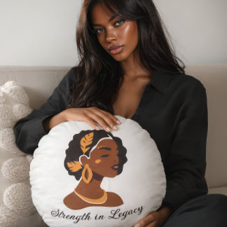 Perfect for Black History Month 2026 celebration Round Cushion