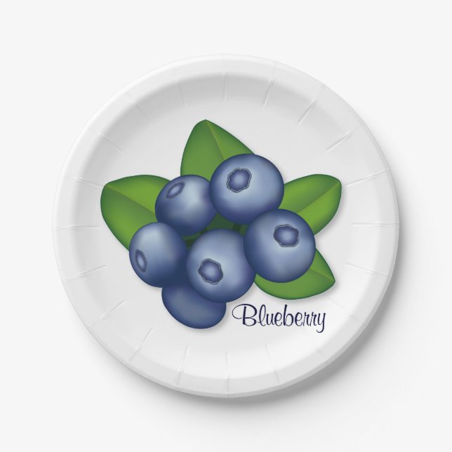 Perfect for Blueberry Pie Party Paper Plate (Front)
