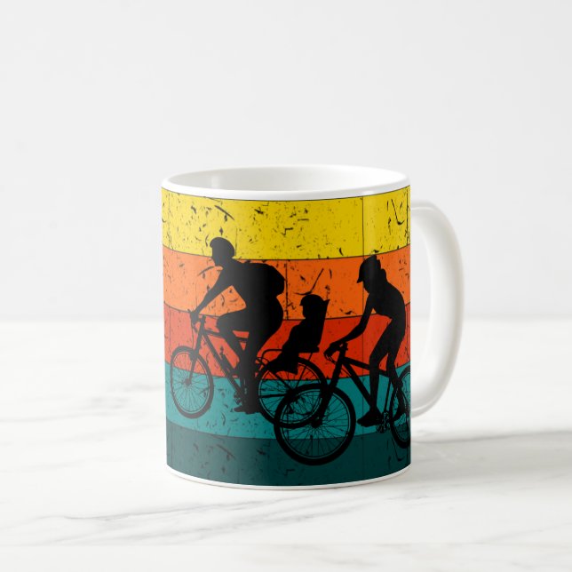 Perfect for Cycling Enthusiasts & Family Adventure Coffee Mug (Front Right)