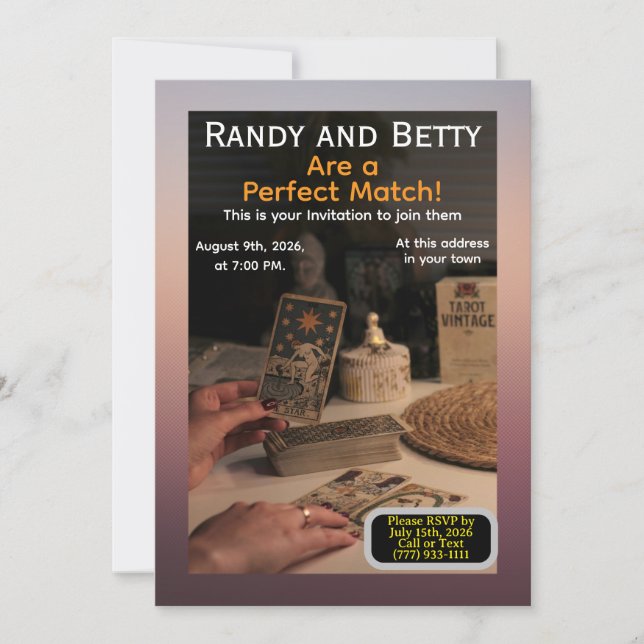 Perfect for each other Invitation (Front)