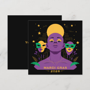 Perfect for Mardi Gras 2026 Holiday Card