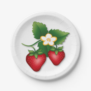 Perfect for Strawberry Pie or Strawberry Shortcake Paper Plate