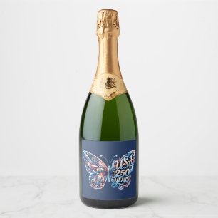 Perfect for the USA 250th anniversary Sparkling Wine Label