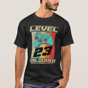 Perfect Gaming Design Level 23 Unlocked 23Rd Gamer T-Shirt