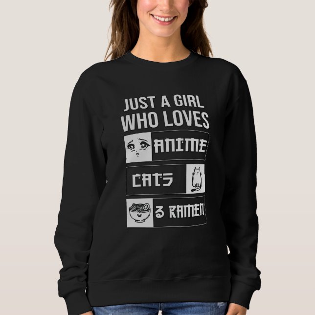 Perfect Gift Anime, Cats & Ramen Sweatshirt (Front)
