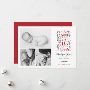 Perfect Gift Christmas Birth Announcement