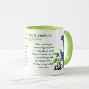 Perfect Gift/ Cornflower And Elderberry Recipe Mug