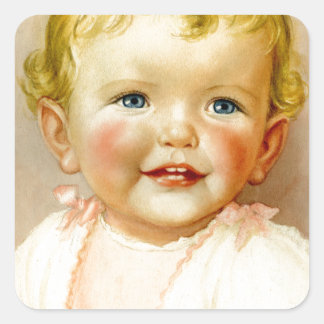 perfect gift for a baby girl birth! square sticker