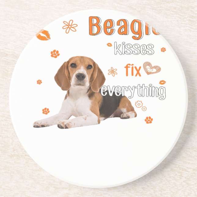 Perfect Gift for Dog Beagle Owner Pet Lover Coaster (Front)