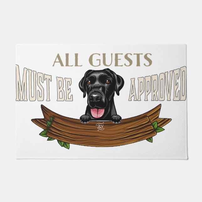 Perfect Gift for Dog Lovers | Personalised Door Ma Doormat (Front)