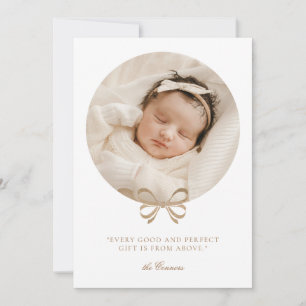 Perfect Gift Holiday Birth Announcement