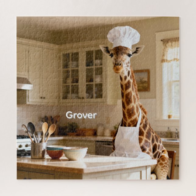 Perfect Giraffe Personalised Jigsaw Puzzle (Vertical)