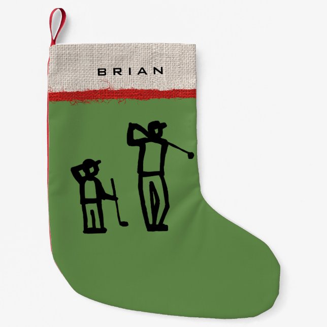 Perfect Golf Day Small Christmas Stocking (Front)