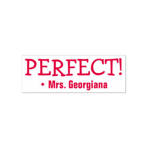 "PERFECT!" Grading Rubber Stamp