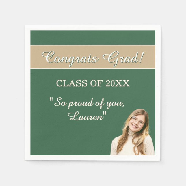 Perfect Graduation Congrats  Napkin (Front)