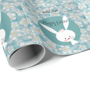 Perfect Happy Easter, Blue Bunny Wrapping Paper