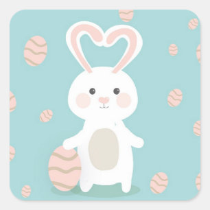 Perfect Happy Easter Bunny  Square Sticker