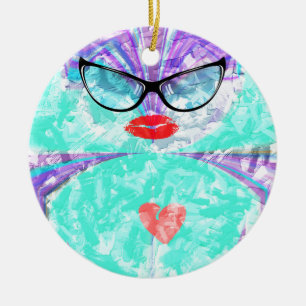 Perfect heart ceramic tree decoration