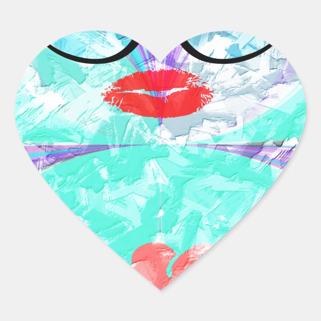 Perfect heart heart sticker (Front)