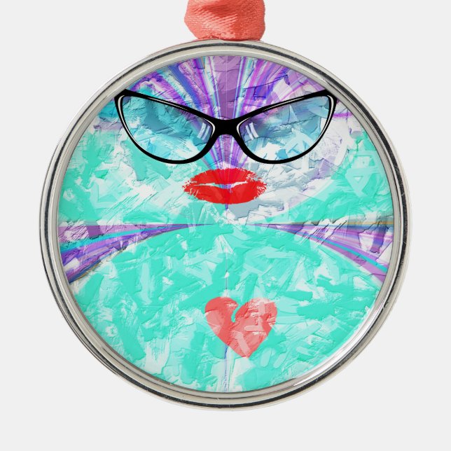 Perfect heart metal tree decoration (Front)