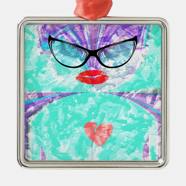 Perfect heart metal tree decoration (Front)