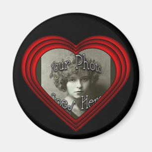 Perfect Heart Photo Frame Template Magnet