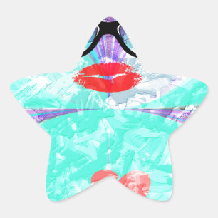 Perfect heart star sticker