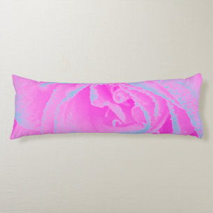 Perfect Hot Pink and Light Blue Rose Detail Body Cushion