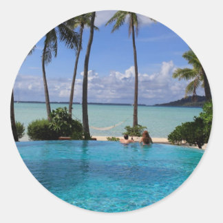Perfect Infinity Pool Classic Round Sticker