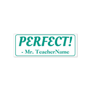 "PERFECT!" Instructor Feedback Rubber Stamp
