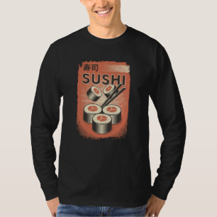 Perfect Japanese Sushi Food Vintage Style Design T-Shirt