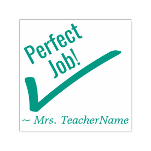 "Perfect Job!" Feedback Rubber Stamp