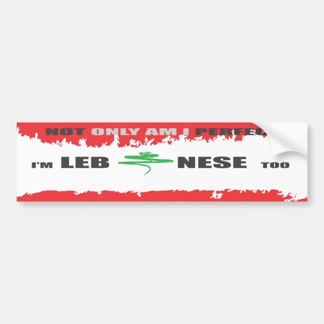 PERFECT LEBANESE bumper sticker (Front)
