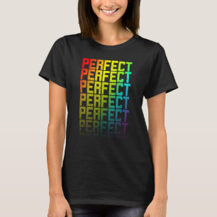 Perfect Lgbtq+ Rainbow Gay Pride Text Fade Graphic T-Shirt