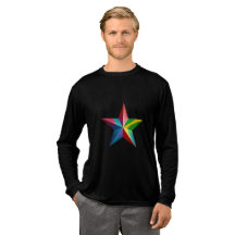 Perfect Long Sleeve Tri-Blend Shirts with star