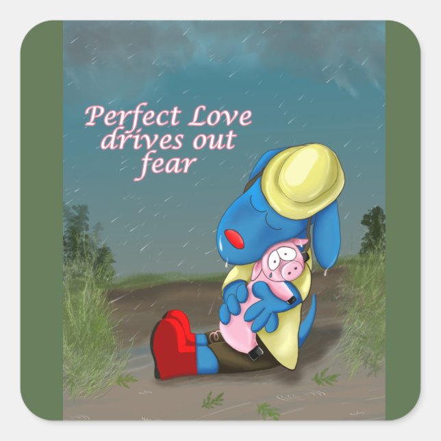 Perfect Love Drives out Fear Tbone stickers (Front)