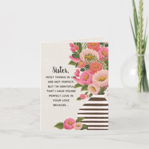 Perfect Love In Your Love Mother's Day Card Sister