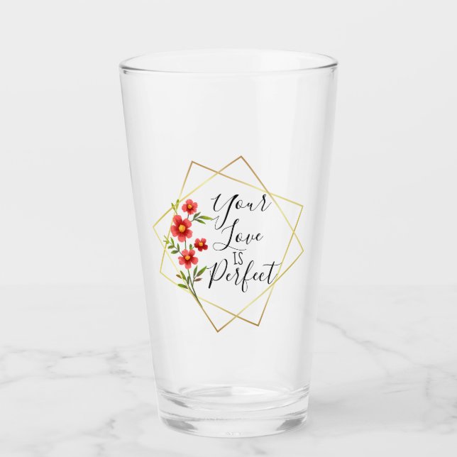 Perfect Love Latte Mug Glass (Front)