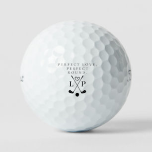 'Perfect Love, Perfect Round' Customisable Wedding Golf Balls